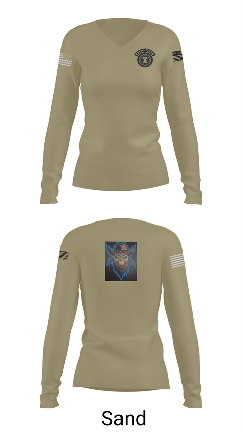 Womens Long Sleeve Vneck Shirt, U.S. Army Recruiting Eau Claire, Army, Teamtime, Team time, sublimation, custom sports apparel, team uniforms, spirit wear, spiritwear, sports uniforms, custom shirts, team store, custom team store, fundraiser sports, apparel fundraiser