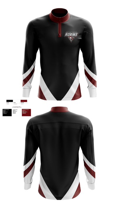 Antigo Area Youth Hockey Association 74240357 Quarter Zip Jacket - 1