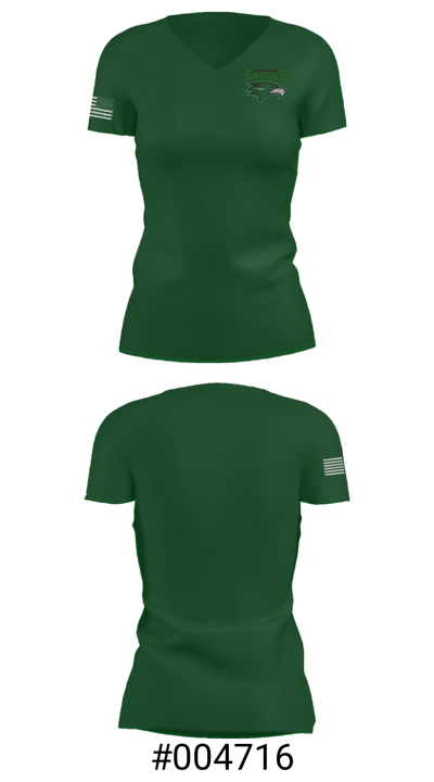 Zionsville Middle School Track 86363218 Women's Short Sleeve V-neck Shirt - 21
