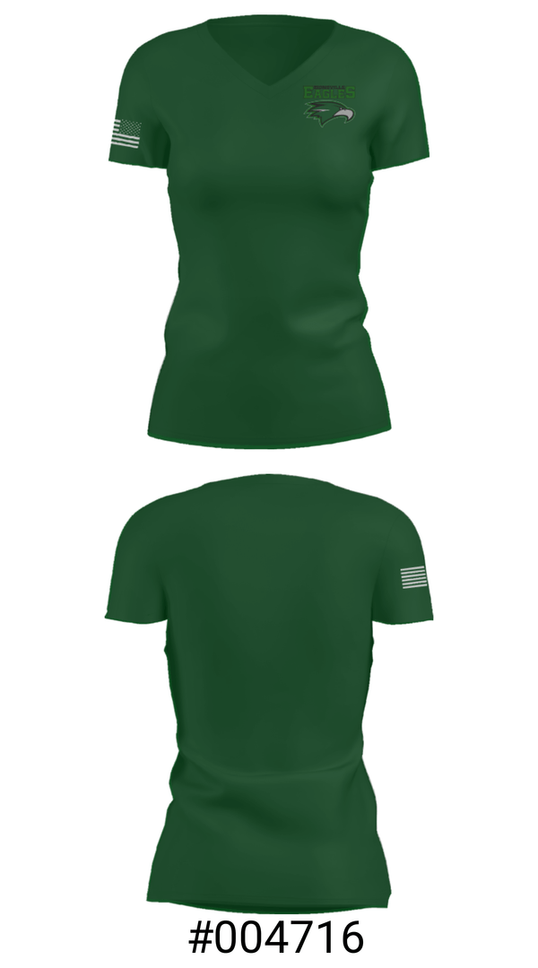Women's Short Sleeve Vneck Shirt, Zionsville Middle School Track, Track & Field, Teamtime, Team time, sublimation, custom sports apparel, team uniforms, spirit wear, spiritwear, sports uniforms, custom shirts, team store, custom team store, fundraiser sports, apparel fundraiser