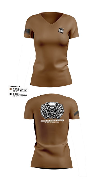 304th EVCC 1221294 Women's Short Sleeve V-neck Shirt - 2