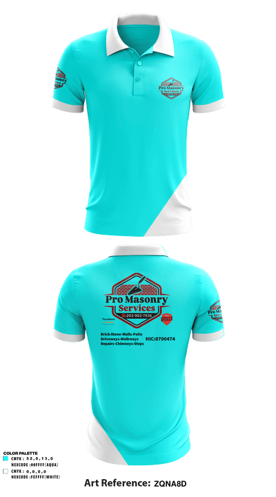 Pro Masonry Services LLC 30906743 Short Sleeve Performance Polo - 1