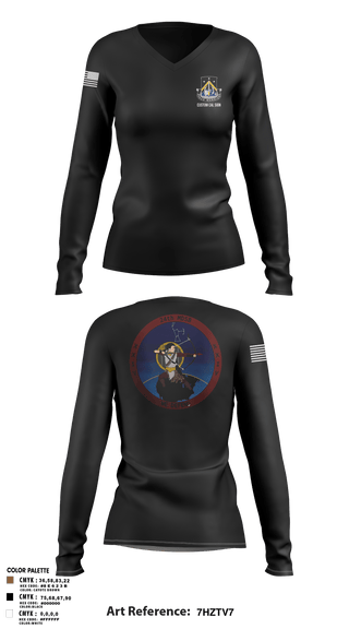 Womens Long Sleeve Vneck Shirt, 24th MDSB, , Teamtime, Team time, sublimation, custom sports apparel, team uniforms, spirit wear, spiritwear, sports uniforms, custom shirts, team store, custom team store, fundraiser sports, apparel fundraiser