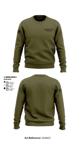 Crew Neck Sweatshirt, Monument Police Department, Police, Teamtime, Team time, sublimation, custom sports apparel, team uniforms, spirit wear, spiritwear, sports uniforms, custom shirts, team store, custom team store, fundraiser sports, apparel fundraiser
