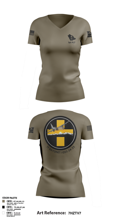 B Co 766 EN BeB 1st Platoon Armored Turtles Women's Short Sleeve V-neck Shirt - 13