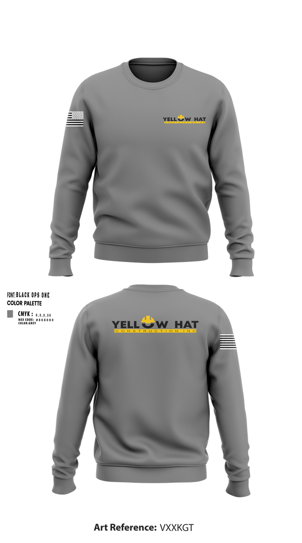 Crew Neck Sweatshirt, Yellow hat construction Inc, , Teamtime, Team time, sublimation, custom sports apparel, team uniforms, spirit wear, spiritwear, sports uniforms, custom shirts, team store, custom team store, fundraiser sports, apparel fundraiser