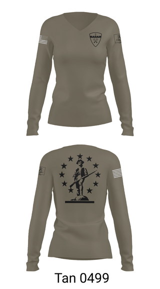 Womens Long Sleeve Vneck Shirt, 2nd Company Governor's Foot Guard, , Teamtime, Team time, sublimation, custom sports apparel, team uniforms, spirit wear, spiritwear, sports uniforms, custom shirts, team store, custom team store, fundraiser sports, apparel fundraiser
