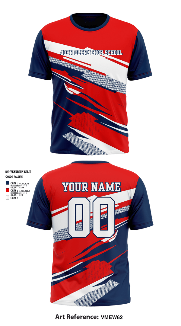 Short Sleeve Performance Shirt, John Glenn High School Volleyball, Men's Volleyball, Teamtime, Team time, sublimation, custom sports apparel, team uniforms, spirit wear, spiritwear, sports uniforms, custom shirts, team store, custom team store, fundraiser sports, apparel fundraiser