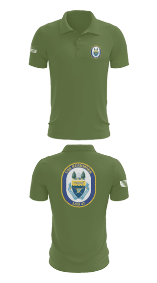 Short Sleeve Performance Polo, USS RUSHMORE, Navy, Teamtime, Team time, sublimation, custom sports apparel, team uniforms, spirit wear, spiritwear, sports uniforms, custom shirts, team store, custom team store, fundraiser sports, apparel fundraiser