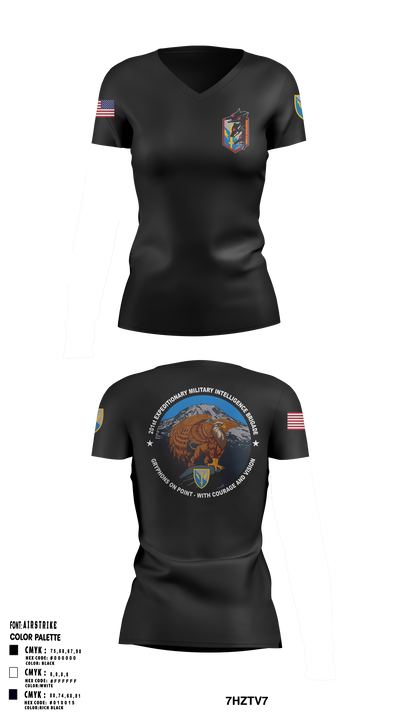 HHC, 201ST E-MIB 52680878 Women's Short Sleeve V-neck Shirt - 4