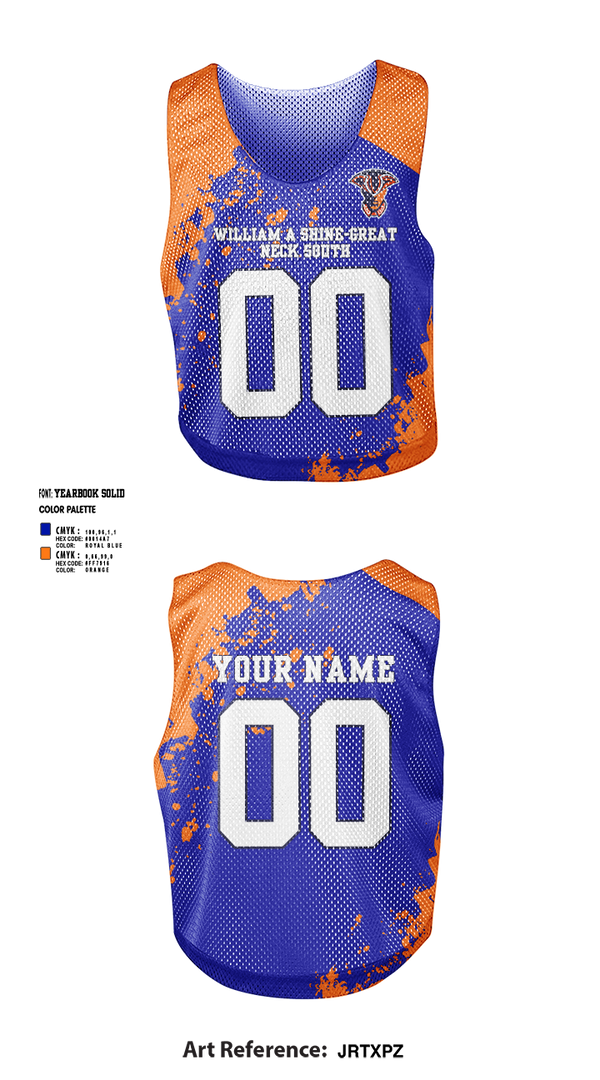 Womens Lacrosse Pinnie, William A Shine-Great Neck South High School Lacrosse, Women's Lacrosse, Teamtime, Team time, sublimation, custom sports apparel, team uniforms, spirit wear, spiritwear, sports uniforms, custom shirts, team store, custom team store, fundraiser sports, apparel fundraiser
