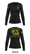 Gladiators Wrestling Club 89739308 Women's Long Sleeve V-neck Shirt -1 35
