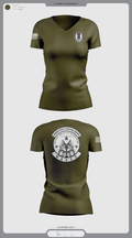 1-169th E Company 36132631 Women's Short Sleeve V-neck Shirt - 1