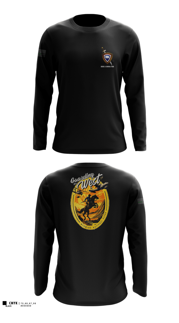 Long Sleeve Performance Shirt, HHB 2-300th FAR, National Guard, Teamtime, Team time, sublimation, custom sports apparel, team uniforms, spirit wear, spiritwear, sports uniforms, custom shirts, team store, custom team store, fundraiser sports, apparel fundraiser
