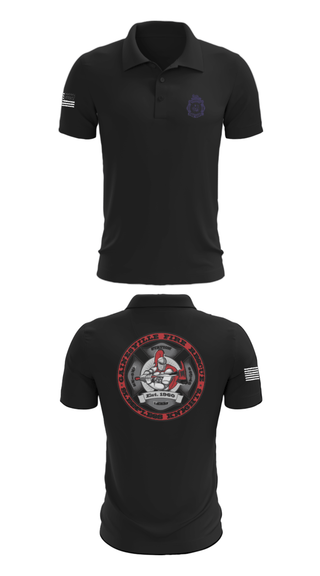 Short Sleeve Performance Polo, GFR Station 3, Fire Department, Teamtime, Team time, sublimation, custom sports apparel, team uniforms, spirit wear, spiritwear, sports uniforms, custom shirts, team store, custom team store, fundraiser sports, apparel fundraiser