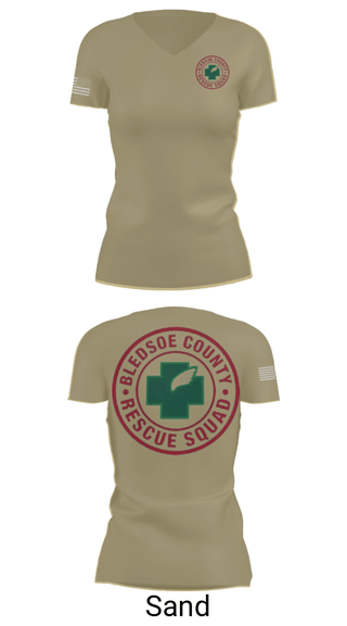 Women's Short Sleeve Vneck Shirt, Bledsoe County Rescue Squad, , Teamtime, Team time, sublimation, custom sports apparel, team uniforms, spirit wear, spiritwear, sports uniforms, custom shirts, team store, custom team store, fundraiser sports, apparel fundraiser