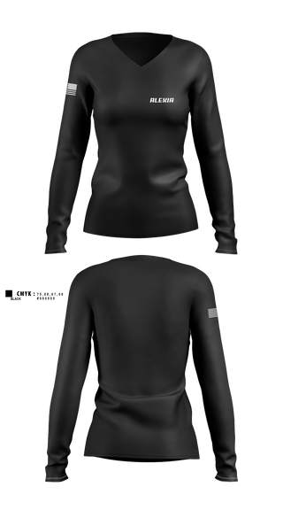 Womens Long Sleeve Vneck Shirt 1, Alexia, , Teamtime, Team time, sublimation, custom sports apparel, team uniforms, spirit wear, spiritwear, sports uniforms, custom shirts, team store, custom team store, fundraiser sports, apparel fundraiser