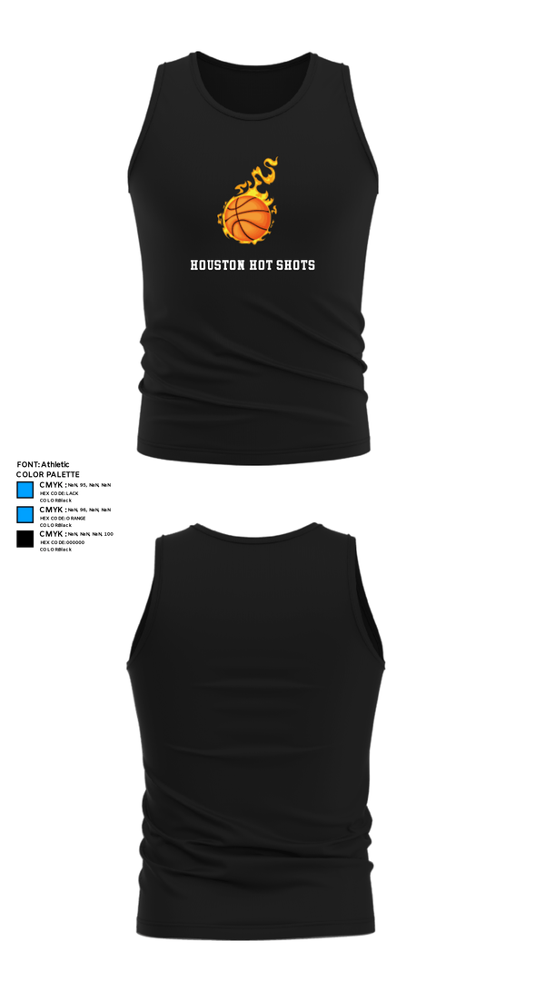 Tank Top, Houston hot shots, Men's Basketball, Teamtime, Team time, sublimation, custom sports apparel, team uniforms, spirit wear, spiritwear, sports uniforms, custom shirts, team store, custom team store, fundraiser sports, apparel fundraiser
