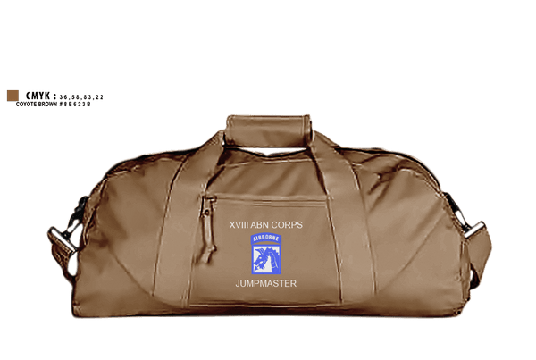 Duffle Bag, 112th Signal Jumpmaster, Army, Teamtime, Team time, sublimation, custom sports apparel, team uniforms, spirit wear, spiritwear, sports uniforms, custom shirts, team store, custom team store, fundraiser sports, apparel fundraiser