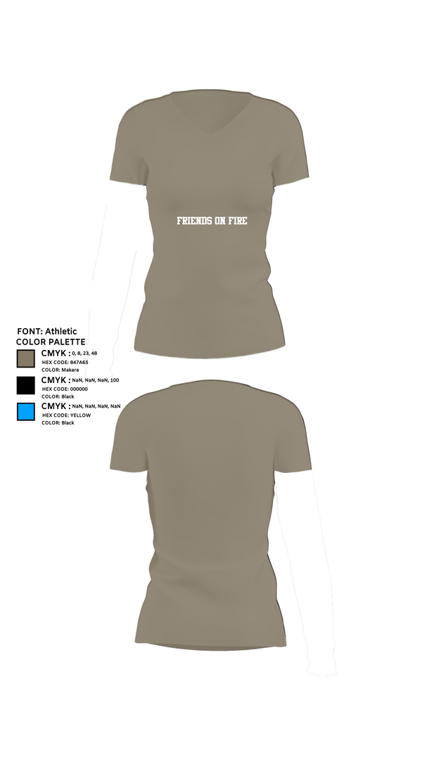 Womens Short Sleeve Vneck Shirt, FRIENDS on FIRE, Women's Volleyball, Teamtime, Team time, sublimation, custom sports apparel, team uniforms, spirit wear, spiritwear, sports uniforms, custom shirts, team store, custom team store, fundraiser sports, apparel fundraiser