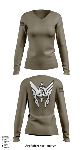 Womens Long Sleeve Vneck Shirt, Evac PLT, RSS, 2CR, , Teamtime, Team time, sublimation, custom sports apparel, team uniforms, spirit wear, spiritwear, sports uniforms, custom shirts, team store, custom team store, fundraiser sports, apparel fundraiser