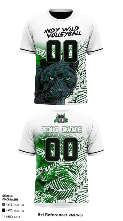 North Central Panthers Volleyball 62579612 Short Sleeve Performance Shirt - 30