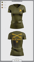 HORNET BATTALION 61416090 Women's Short Sleeve V-neck Shirt - 1