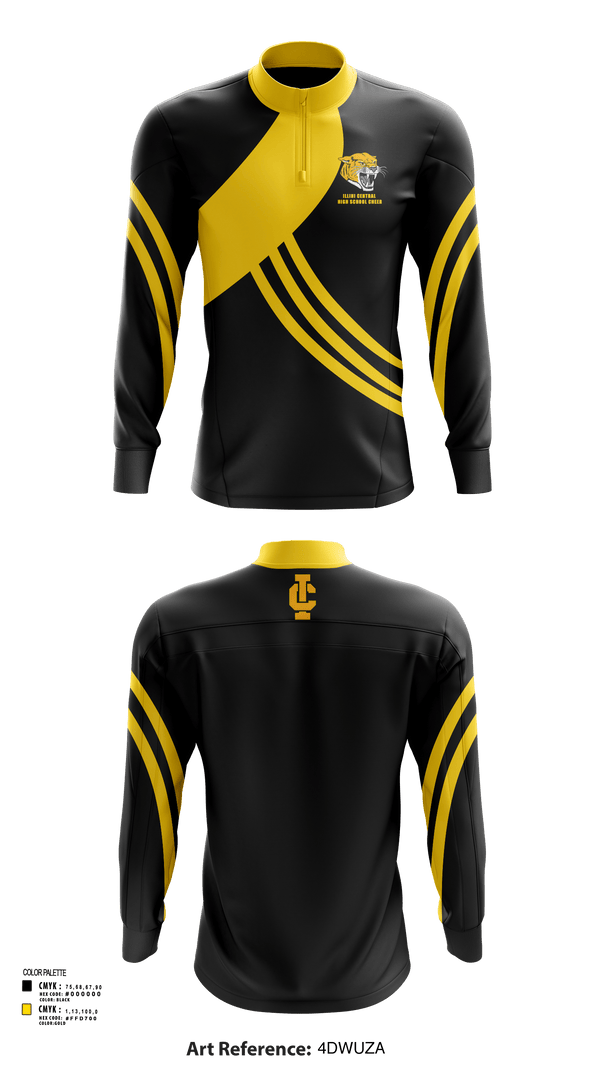 Quarter Zip Jacket, Illini Central High School Cheer, Cheer, Teamtime, Team time, sublimation, custom sports apparel, team uniforms, spirit wear, spiritwear, sports uniforms, custom shirts, team store, custom team store, fundraiser sports, apparel fundraiser