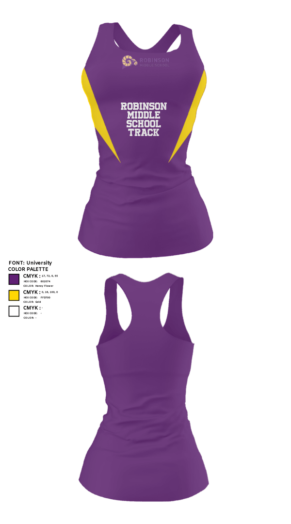 Tank Top, Robinson Middle School Track, Track & Field, Teamtime, Team time, sublimation, custom sports apparel, team uniforms, spirit wear, spiritwear, sports uniforms, custom shirts, team store, custom team store, fundraiser sports, apparel fundraiser
