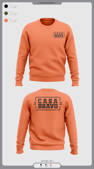 Crew Neck Sweatshirt, Casa Bravo, , Teamtime, Team time, sublimation, custom sports apparel, team uniforms, spirit wear, spiritwear, sports uniforms, custom shirts, team store, custom team store, fundraiser sports, apparel fundraiser