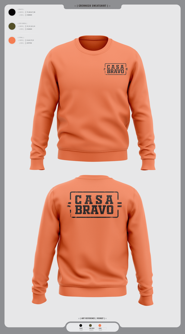 Crew Neck Sweatshirt, Casa Bravo, , Teamtime, Team time, sublimation, custom sports apparel, team uniforms, spirit wear, spiritwear, sports uniforms, custom shirts, team store, custom team store, fundraiser sports, apparel fundraiser