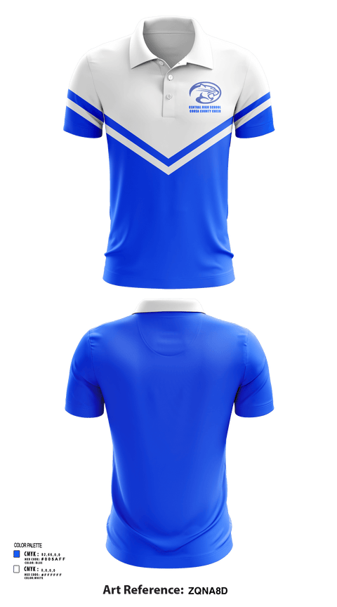 Short Sleeve Performance Polo, Central High School Coosa County Cheer, Cheer, Teamtime, Team time, sublimation, custom sports apparel, team uniforms, spirit wear, spiritwear, sports uniforms, custom shirts, team store, custom team store, fundraiser sports, apparel fundraiser
