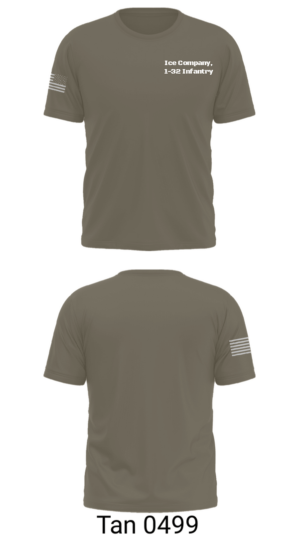 Short Sleeve Performance Shirt, Ice Company, 1-32 Infantry, Army, Teamtime, Team time, sublimation, custom sports apparel, team uniforms, spirit wear, spiritwear, sports uniforms, custom shirts, team store, custom team store, fundraiser sports, apparel fundraiser