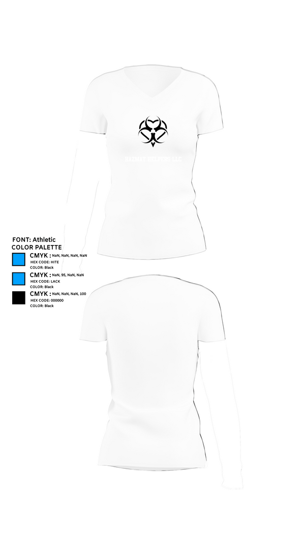 Womens Short Sleeve Vneck Shirt, HazMat Helpers LLC, , Teamtime, Team time, sublimation, custom sports apparel, team uniforms, spirit wear, spiritwear, sports uniforms, custom shirts, team store, custom team store, fundraiser sports, apparel fundraiser
