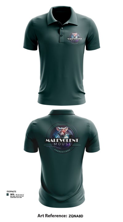 Malevolent Mouse Productions Short Sleeve Performance Polo - 107