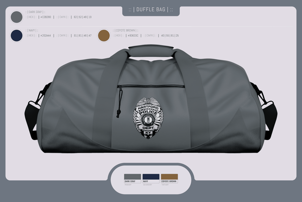 Duffle Bag, Hartford Police Department, Police, Teamtime, Team time, sublimation, custom sports apparel, team uniforms, spirit wear, spiritwear, sports uniforms, custom shirts, team store, custom team store, fundraiser sports, apparel fundraiser