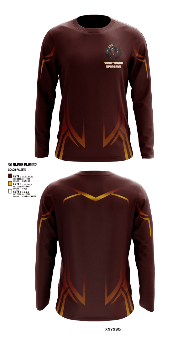 Long Sleeve Performance Shirt, West Tampa spartans, , Teamtime, Team time, sublimation, custom sports apparel, team uniforms, spirit wear, spiritwear, sports uniforms, custom shirts, team store, custom team store, fundraiser sports, apparel fundraiser