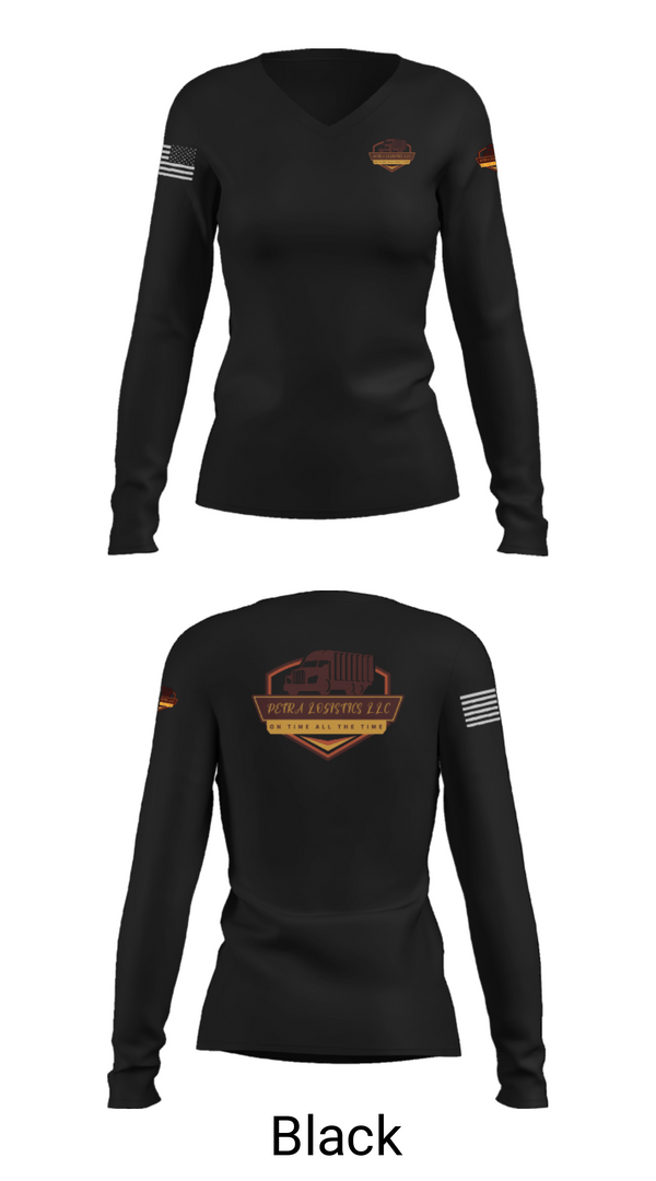 Womens Long Sleeve Vneck Shirt, Petra logistics llc, , Teamtime, Team time, sublimation, custom sports apparel, team uniforms, spirit wear, spiritwear, sports uniforms, custom shirts, team store, custom team store, fundraiser sports, apparel fundraiser