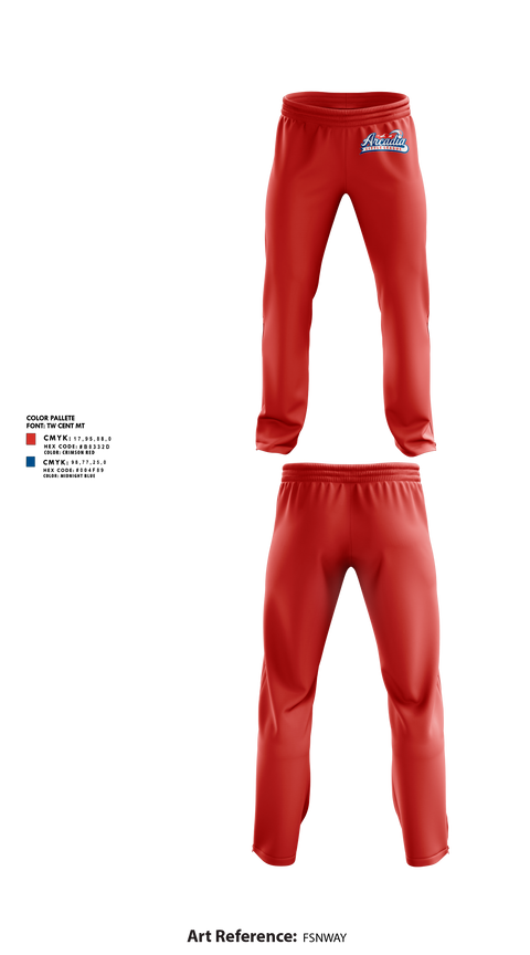 Sweatpants, Arcadia Little League Baseball, Baseball, Teamtime, Team time, sublimation, custom sports apparel, team uniforms, spirit wear, spiritwear, sports uniforms, custom shirts, team store, custom team store, fundraiser sports, apparel fundraiser