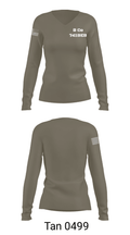 B Co 741BEB 62406142 Women's Long Sleeve V-neck Shirt - 73