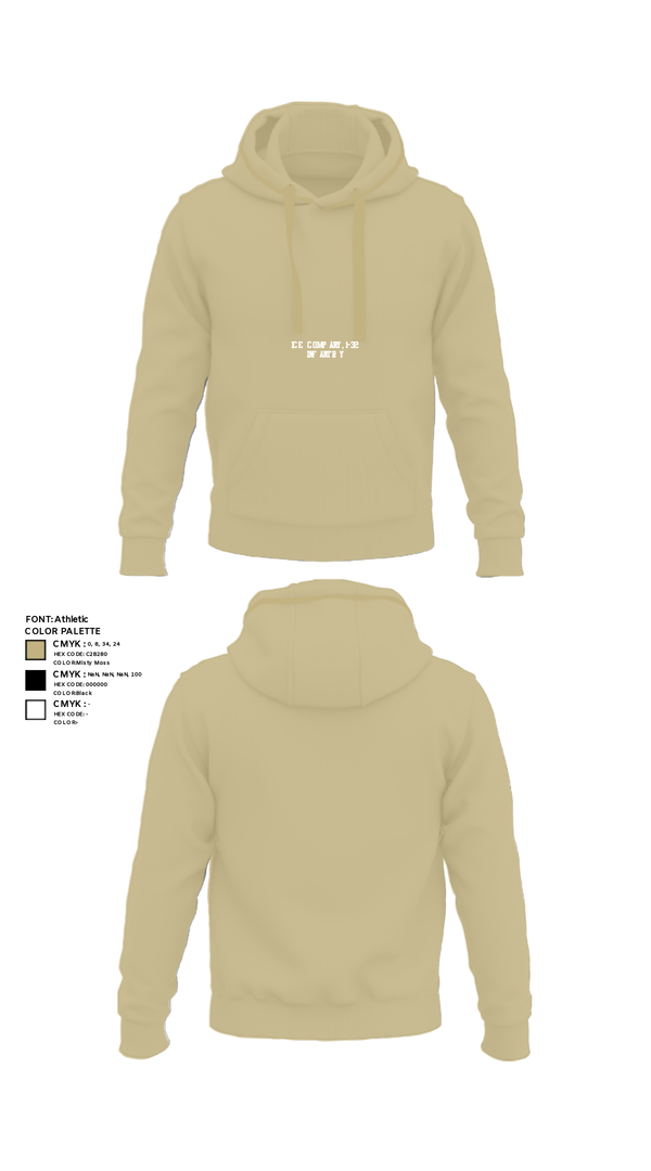 Hoodie, Ice Company, 1-32 Infantry, Army, Teamtime, Team time, sublimation, custom sports apparel, team uniforms, spirit wear, spiritwear, sports uniforms, custom shirts, team store, custom team store, fundraiser sports, apparel fundraiser