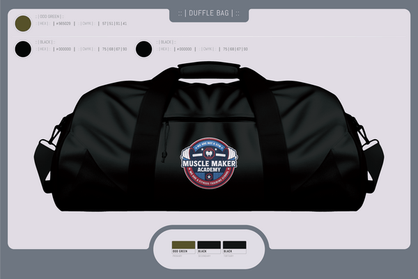 Duffle Bag, Muscle Maker Academy, Space Force, Teamtime, Team time, sublimation, custom sports apparel, team uniforms, spirit wear, spiritwear, sports uniforms, custom shirts, team store, custom team store, fundraiser sports, apparel fundraiser