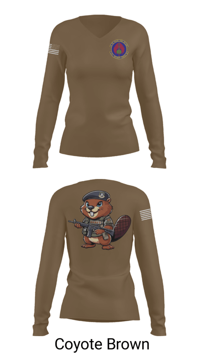 315th SFS 85031138 Women's Long Sleeve V-neck Shirt - 17