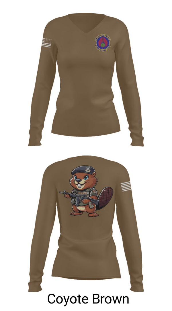 Women's Long Sleeve Vneck Shirt, 315th SFS, Air Force, Teamtime, Team time, sublimation, custom sports apparel, team uniforms, spirit wear, spiritwear, sports uniforms, custom shirts, team store, custom team store, fundraiser sports, apparel fundraiser