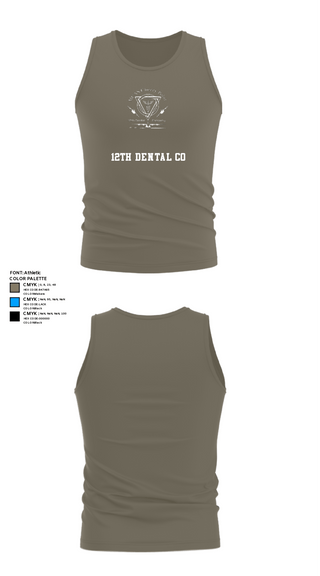 Tank Top, 12th Dental Co, Navy, Teamtime, Team time, sublimation, custom sports apparel, team uniforms, spirit wear, spiritwear, sports uniforms, custom shirts, team store, custom team store, fundraiser sports, apparel fundraiser
