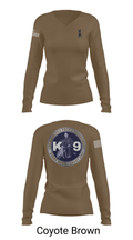 Los Alamitos Police K9 92789810 Women's Long Sleeve V-neck Shirt - 16