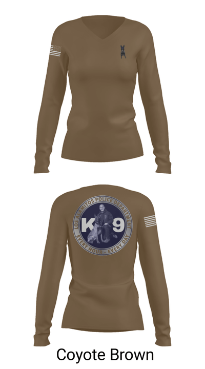 Los Alamitos Police K9 92789810 Women's Long Sleeve V-neck Shirt - 16