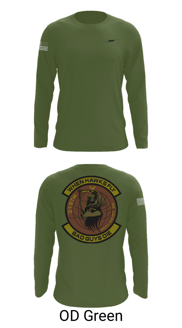 Long Sleeve Performance Shirt, 319th Maintenance Squadron, Air Force, Teamtime, Team time, sublimation, custom sports apparel, team uniforms, spirit wear, spiritwear, sports uniforms, custom shirts, team store, custom team store, fundraiser sports, apparel fundraiser