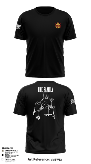 Old School Cotton Feel Shirt, 2nd PLT A CO-The Family, Army, Teamtime, Team time, sublimation, custom sports apparel, team uniforms, spirit wear, spiritwear, sports uniforms, custom shirts, team store, custom team store, fundraiser sports, apparel fundraiser