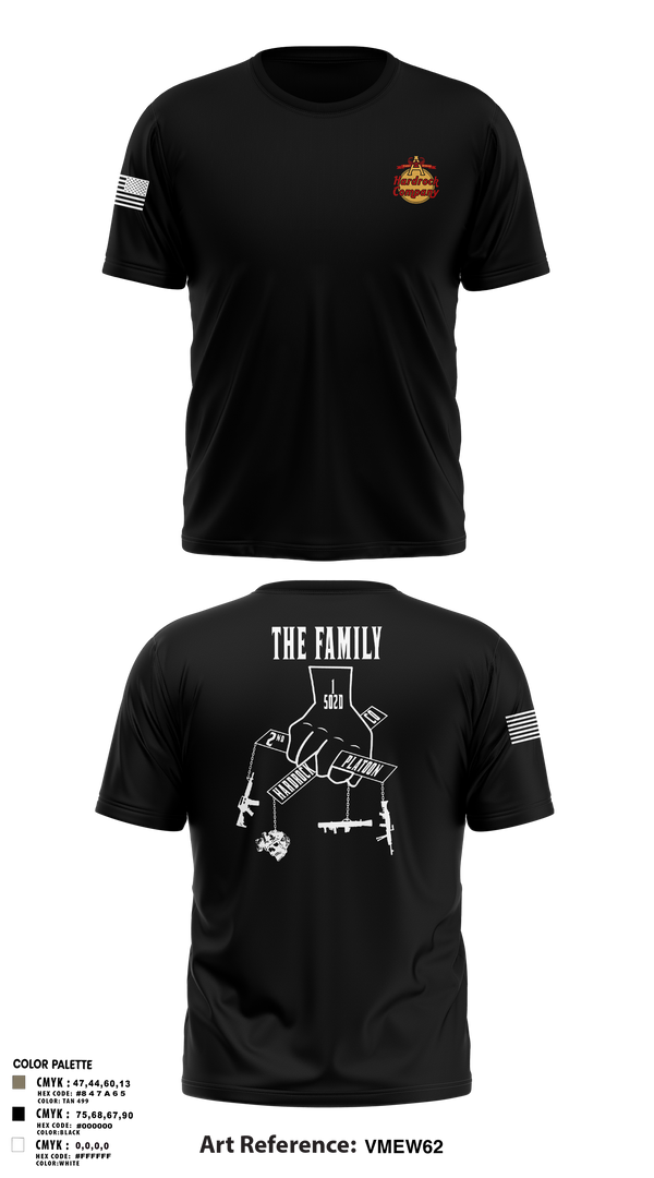 Old School Cotton Feel Shirt, 2nd PLT A CO-The Family, Army, Teamtime, Team time, sublimation, custom sports apparel, team uniforms, spirit wear, spiritwear, sports uniforms, custom shirts, team store, custom team store, fundraiser sports, apparel fundraiser